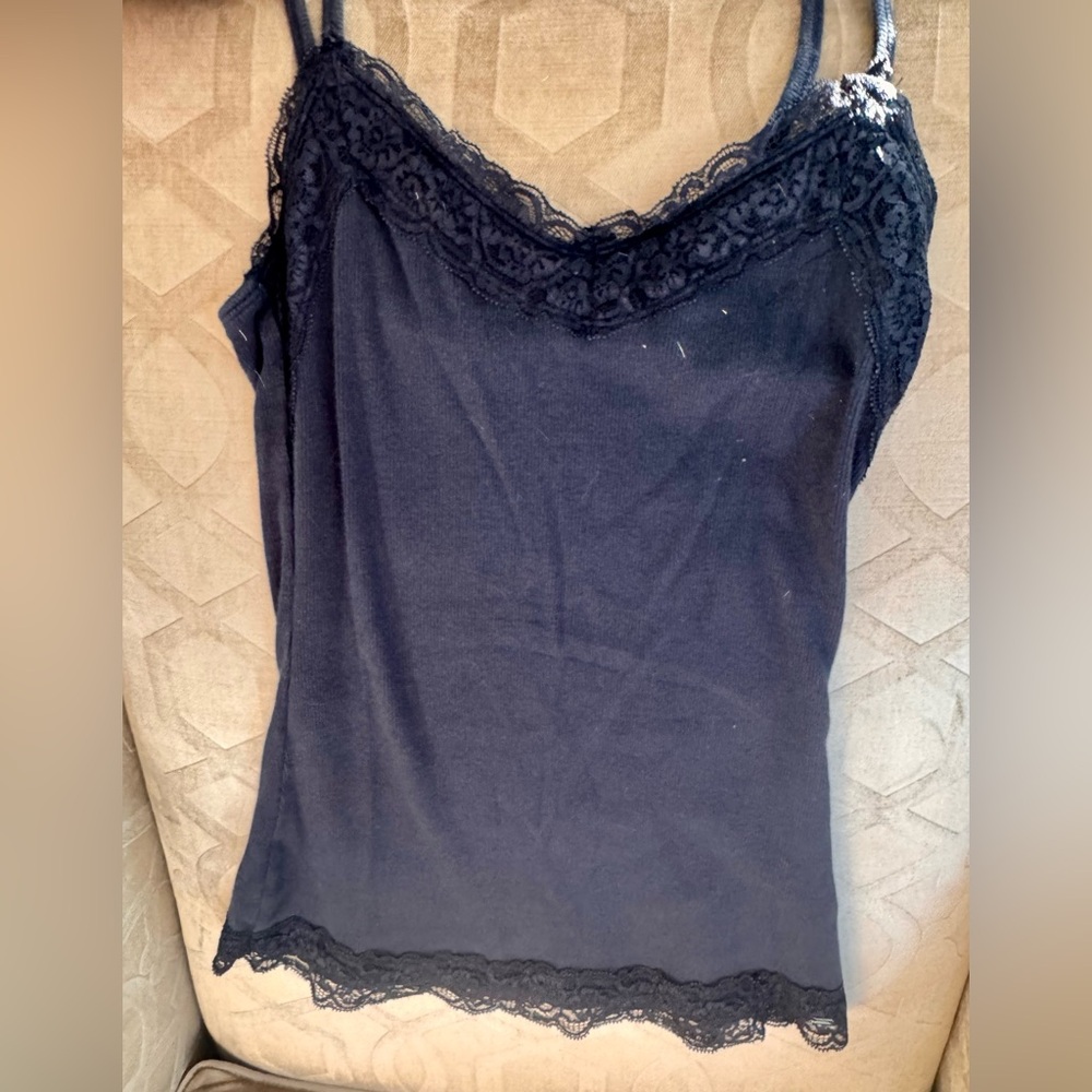 Hollister Black Lace Trim Cami Top